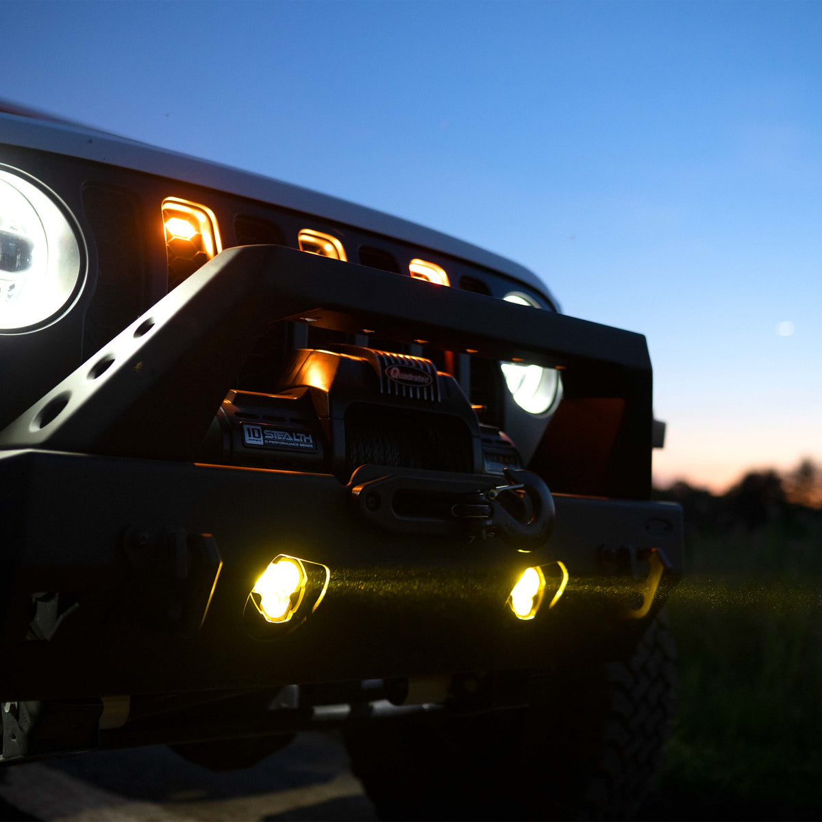KC Flex Era 3 LED DM SAE Fog 2- Light Master Kit 10-24 Jeep JK JL JT Aftermarket KC HiLiTES