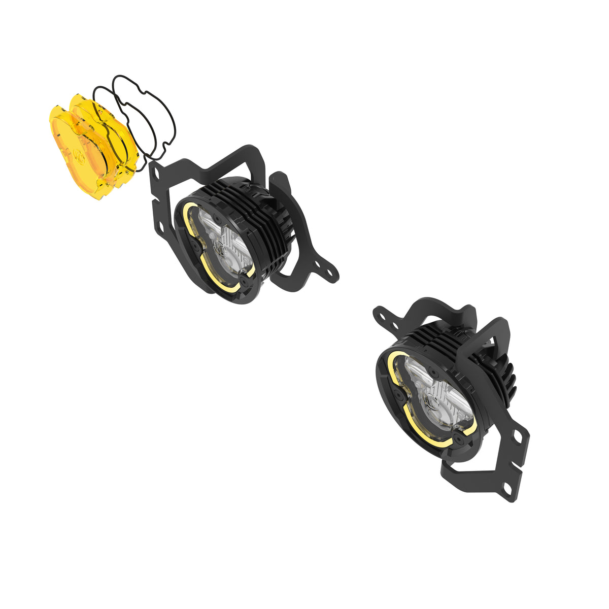 Flex Era 3 LED DM SAE Fog 2- Light Master Kt 18-24 Jeep Wrangler JL/Gladiator JT KC HiLiTES