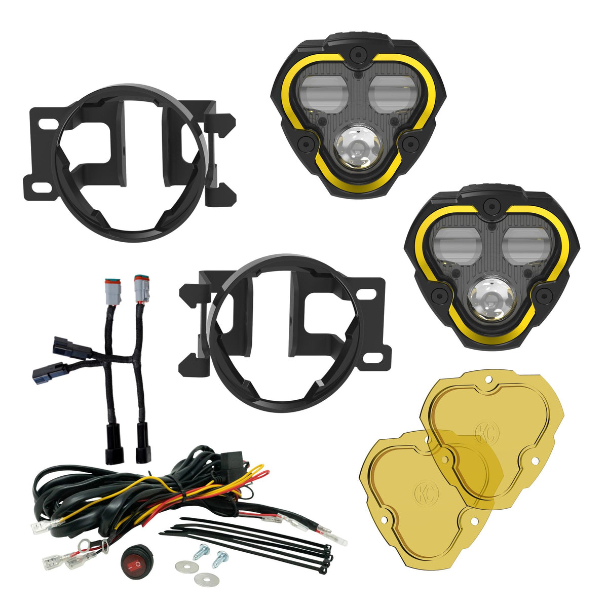 KC Flex Era 3 LED DM SAE Fog 2- Light Master Kit Toyota Tacoma 4Runner Tundra Oe KC HiLiTES