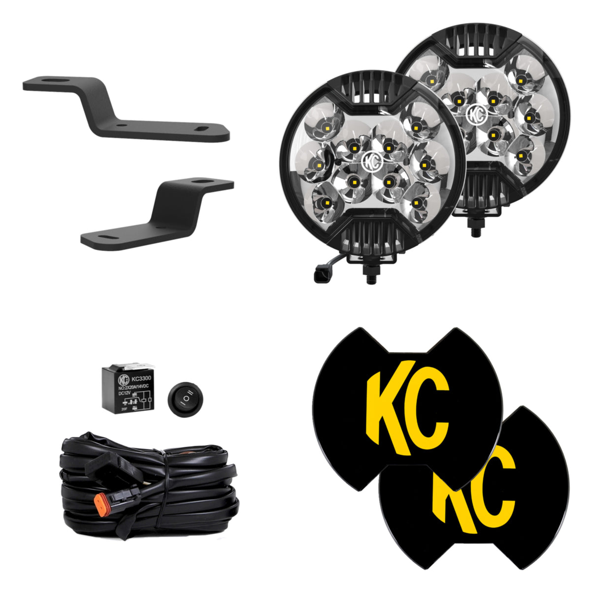 KC HiLiTES SLIMLITE SPOT 2-LIGHT DITCH SYS BRONCO - 97161