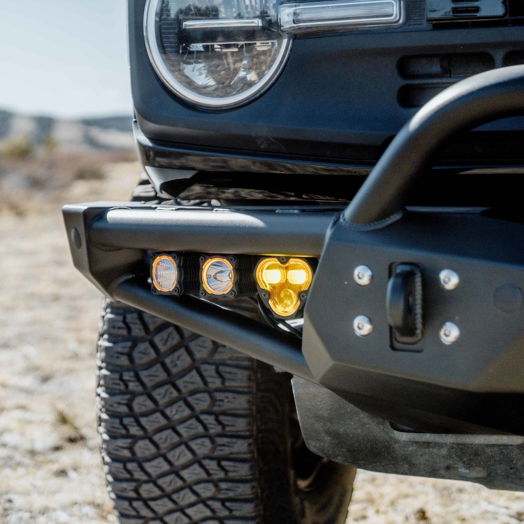 Hybrid Front Bumper LED Light Kit Off-Road System KC HiLiTES