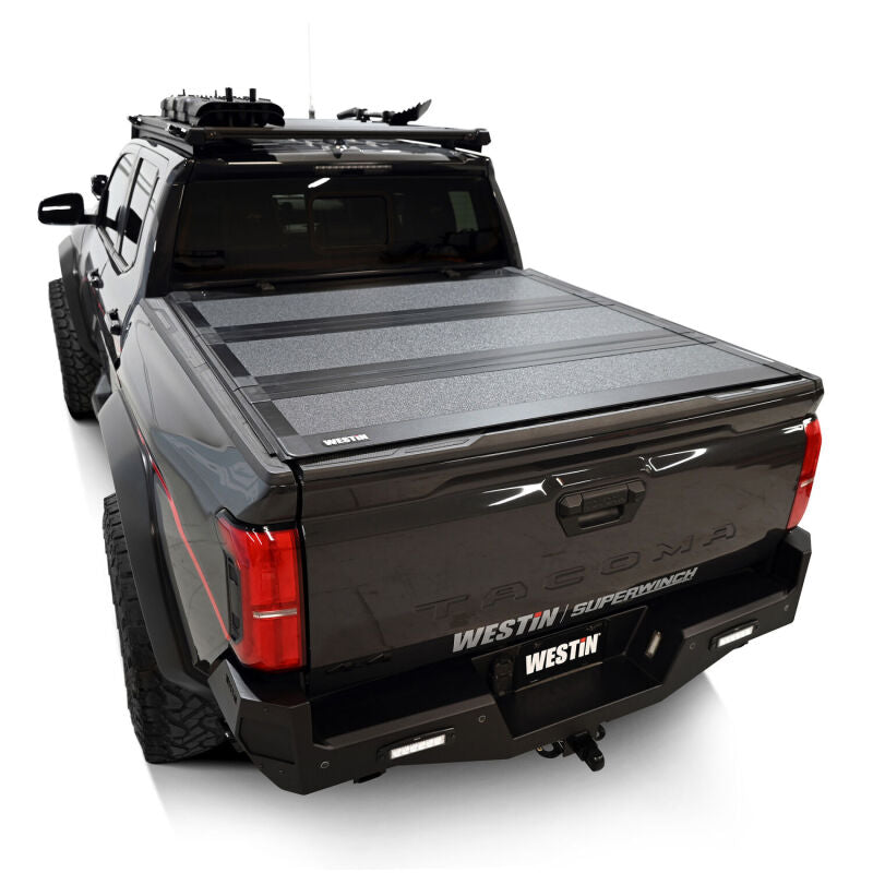 Westin 24-26 Toyota Tacoma 2WD/4WD 5ft. Bed Hard Tri-Fold Tonneau Cover - Black
