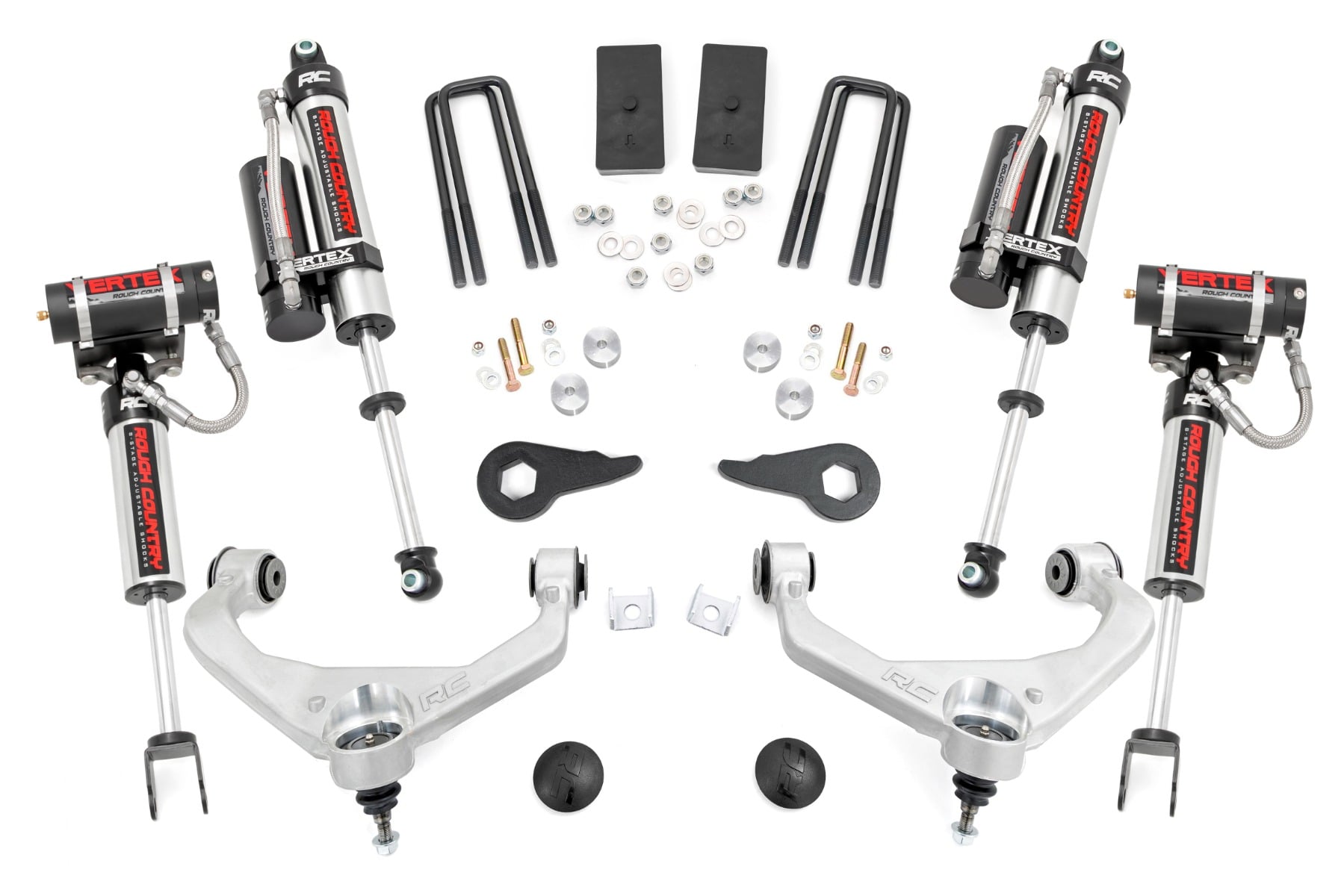 3.5 Inch Lift Kit Vertex w/ Overloads Silverado/Sierra 2500HD/3500HD (11-19) Rough Country