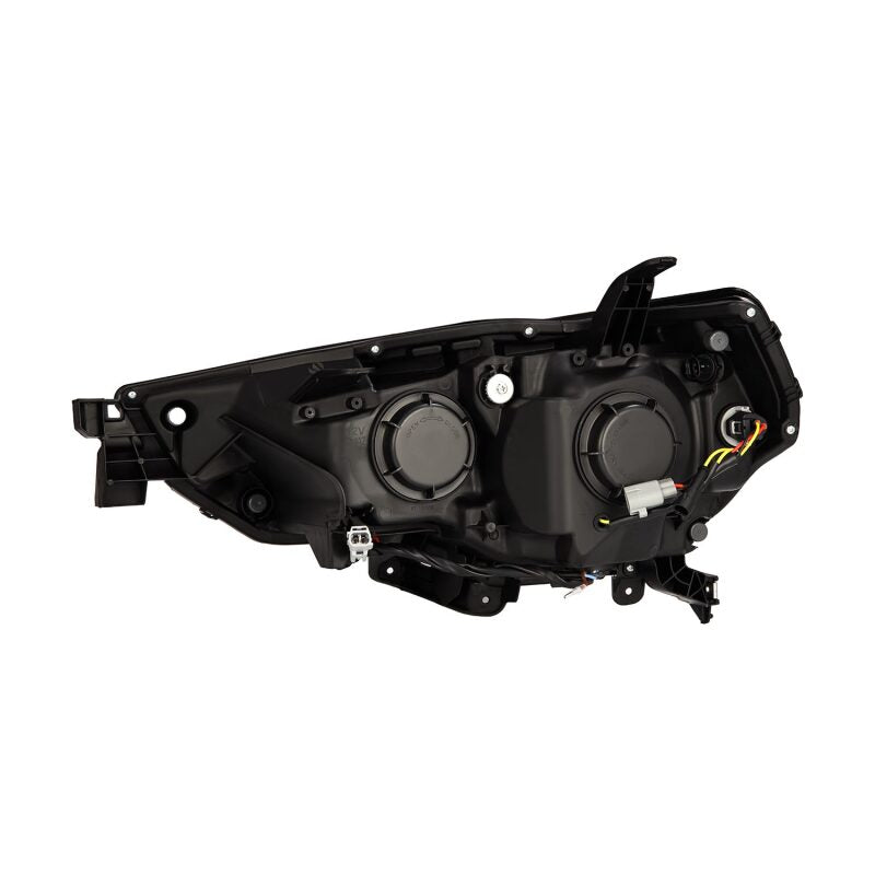 AlphaRex LUXX LED projector headlights for 2014-2020 Toyota 4Runner in black with sequential signals and DRL.