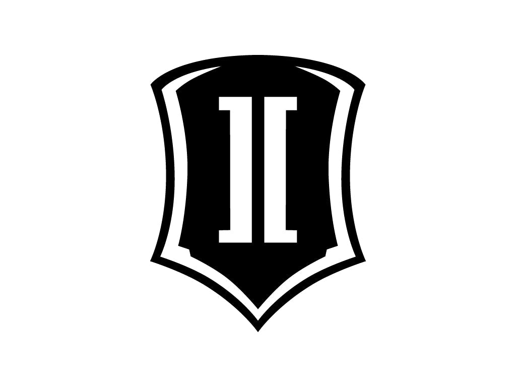 ICON Vehicle Dynamics Shield Logo Sticker, Black, 10” Tall