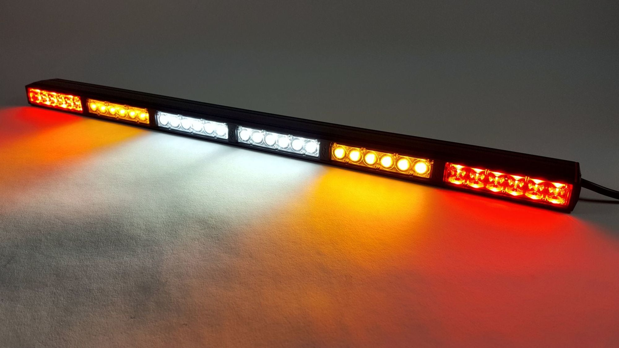 28 Inch Rear-Facing Chase LED Light Bar with Integrated Lighting Functions and Wire Lead For Jeep Wrangler JL/JlU KC HiLiTES