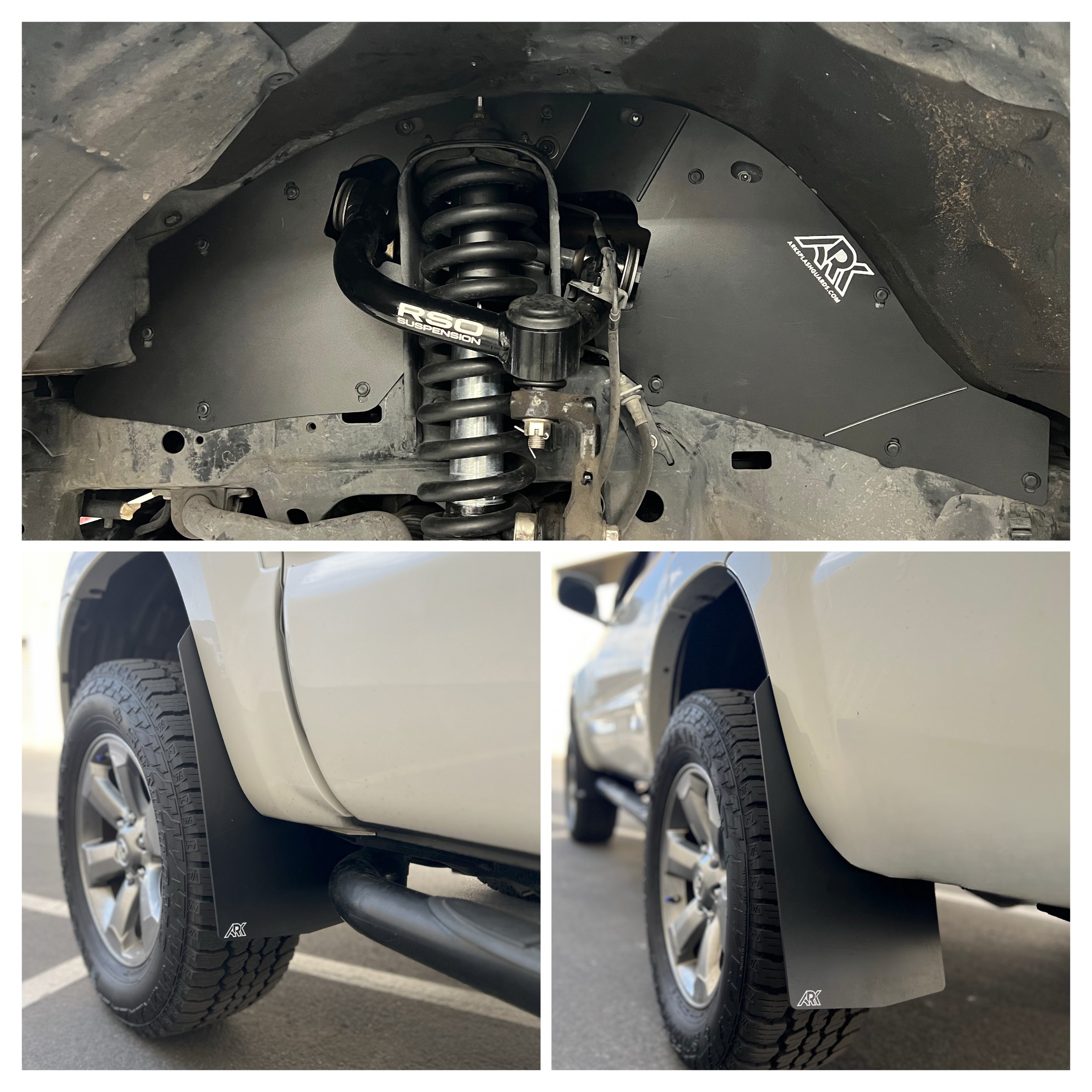 2006-2009 Toyota 4Runner parts showcasing suspension components and mud flaps for enhanced off-road performance.