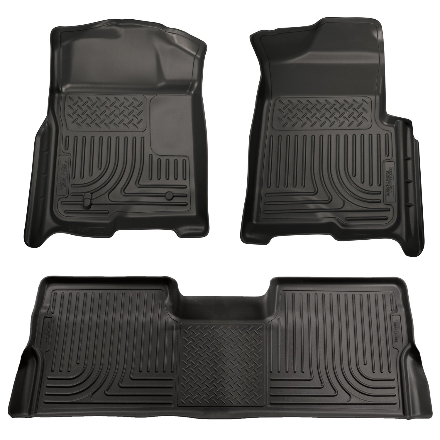 Weatherbeater Front & 2nd Seat Floor Liners (Footwell Coverage) For 2008-2010 F-250/F-350 Super Duty Husky Liners