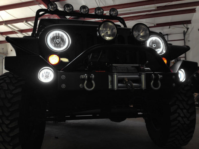 Oracle Jeep Wrangler JK 07-17 LED Waterproof Halo Kit - ColorSHIFT w/ 2.0 Controller