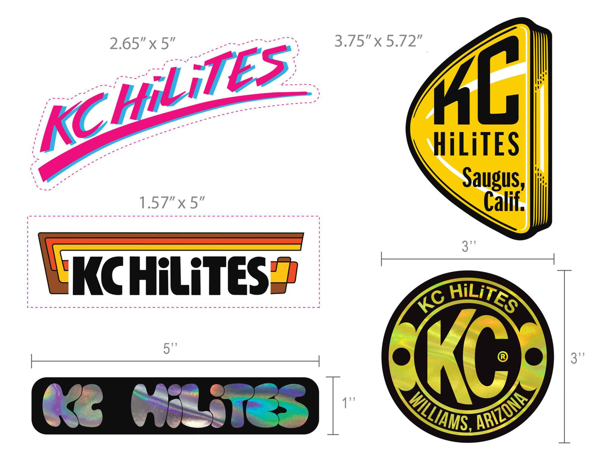 KC HiLiTES DECAL THROWBACK MULTI - 9948