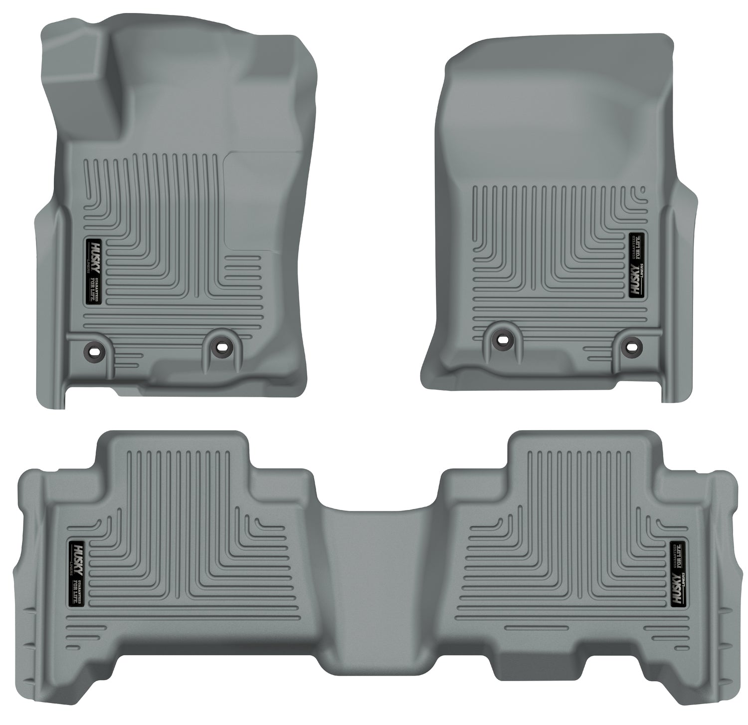 Weatherbeater Front & 2nd Seat Floor Liners For 2013-2024 4Runner/GX460 Grey Husky Liners