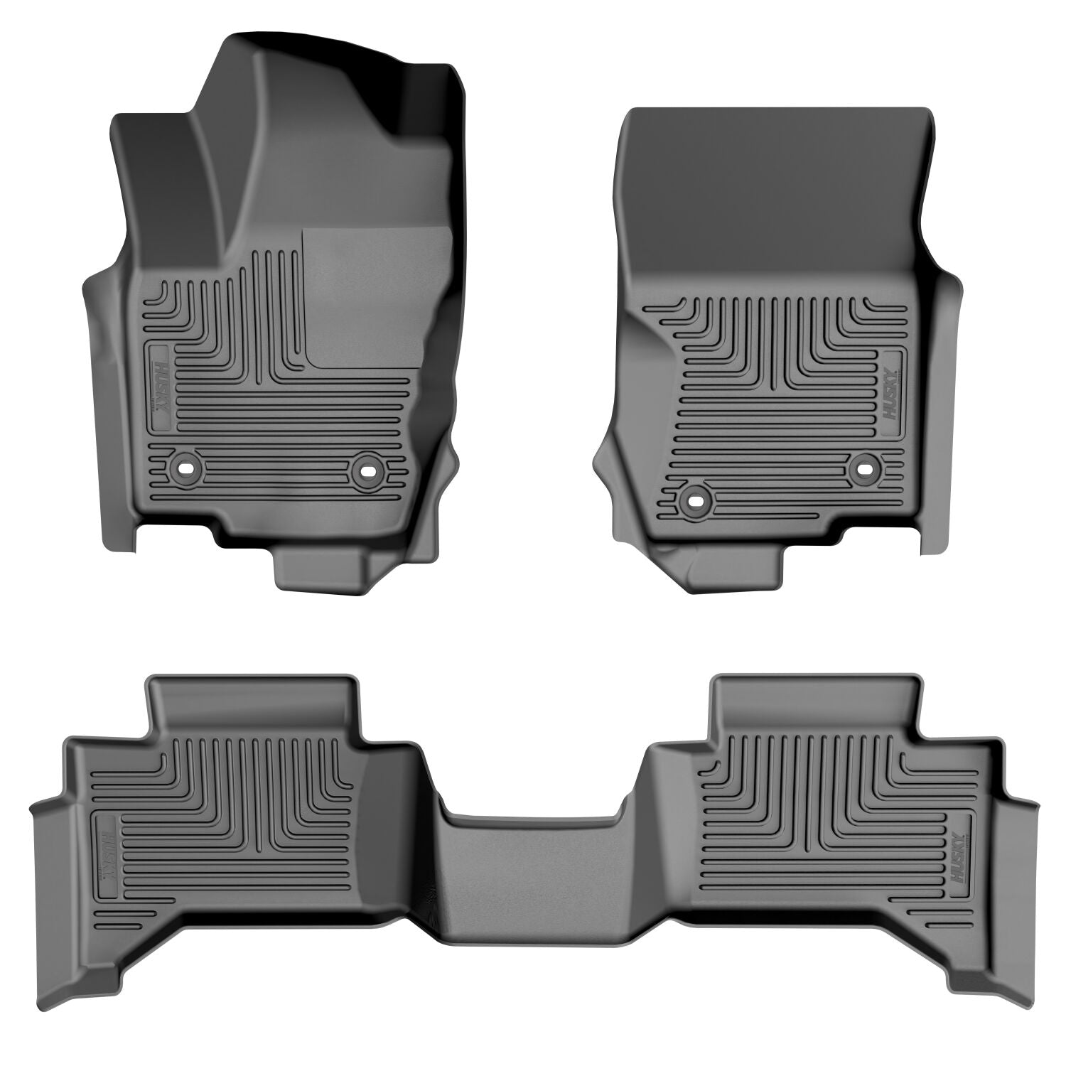Weatherbeater Front & 2nd Seat Floor Liners For 2024-2025 GX550, Land Cruiser Pocket Style Husky Liners