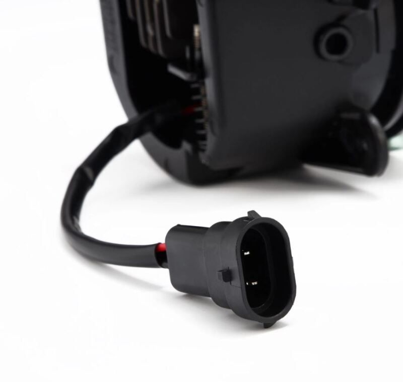 AlphaRex DoubleTap dual color LED fog light connector for Chrysler, Dodge, Hummer, and Jeep vehicles.
