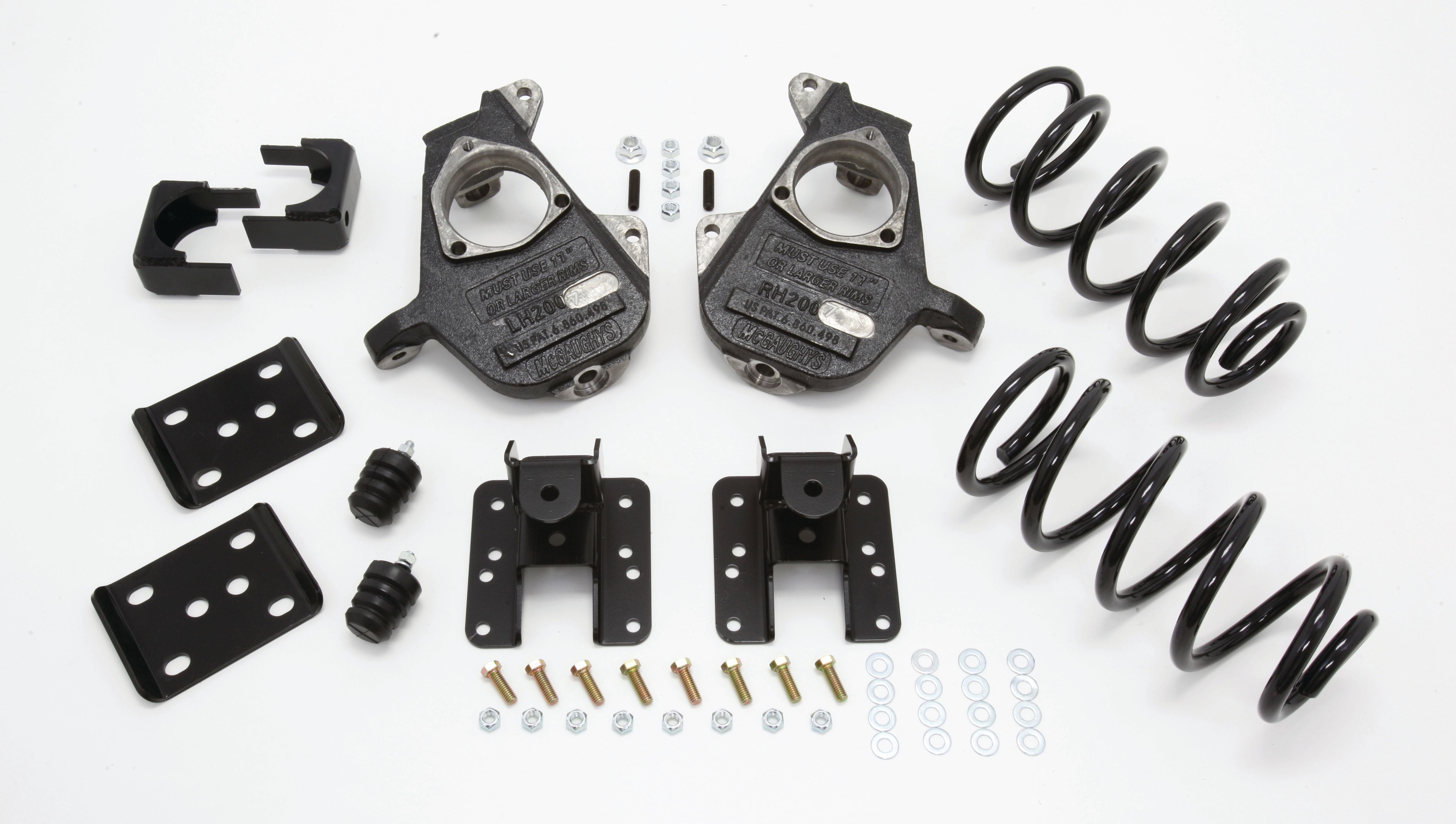 2007-13 Quad Silverado 3/5" Deluxe Drop Kit (Spindles, Coil Springs, Rear Hangers, Flip Kit, & Bump Stops)