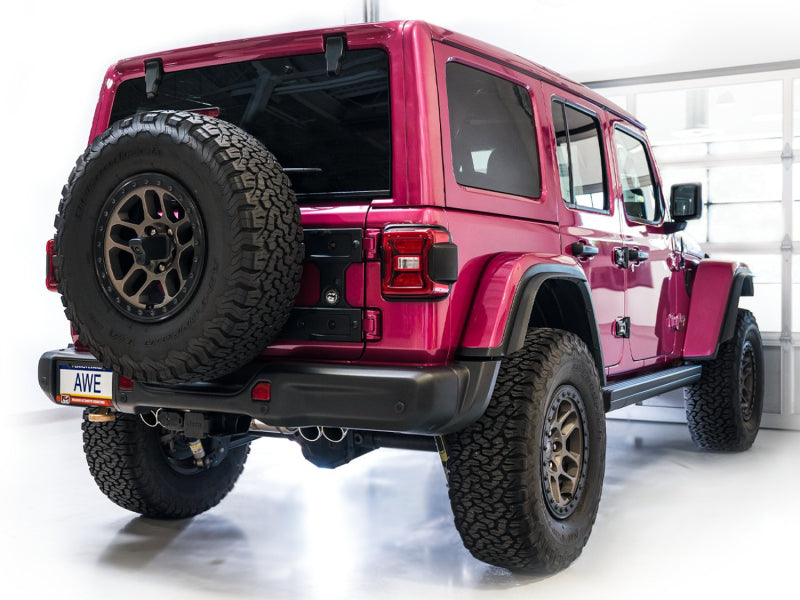 AWE Tuning 21+ Wrangler 392 Switchpath Cat-Back Exhaust- Quad BashGuards