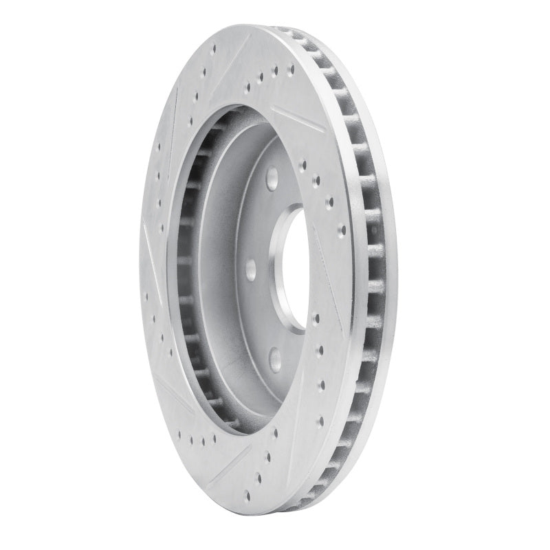 R1 99-08 Cadillac Escalade ESV Front Right Drilled & Slotted Silver Brake Rotor