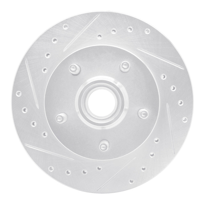 R1 98-02 Ford Ranger (USA/Canada) Front Left Drilled & Slotted Silver Brake Rotor
