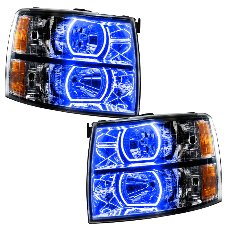 Oracle 07-13 Chevy Silverado SMD HL - Blk - Square Style - ColorSHIFT w/ 2.0 Controller