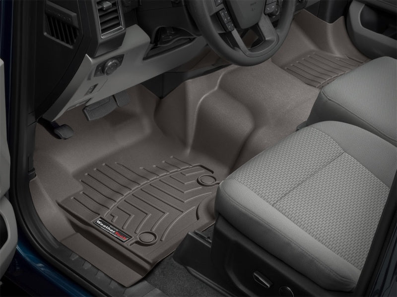 WeatherTech 2017+ Ford F-250/F-350/F-450/F-550 w/ Bench Seats Front FloorLiners OTH - Cocoa
