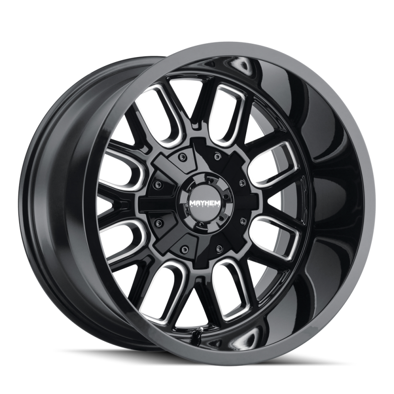 Mayhem 8107 Cogent 20x12 / 8x165.1 BP / -51mm Offset / mm Hub Gloss Black Milled Wheel