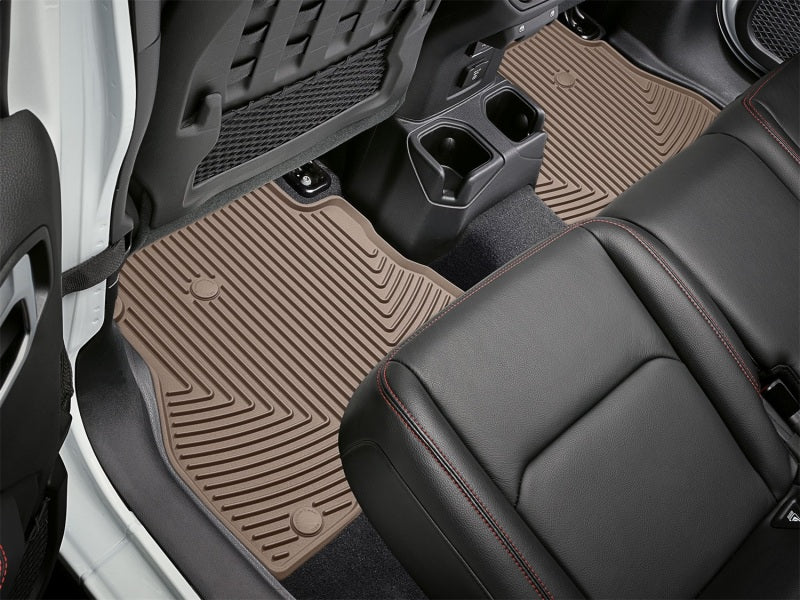 WeatherTech 2020+ Jeep Gladiator Rear Rubber Mats - Tan