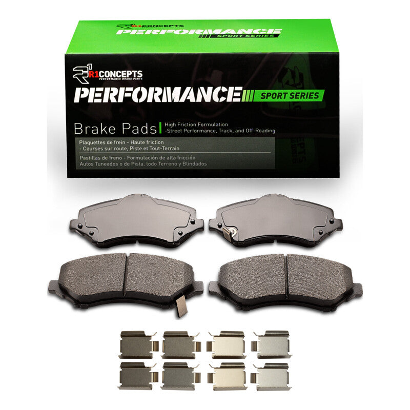 R1 2007-2018 Chrysler Town & Country Front R1 Performance Sport Pads & Hardware Kit