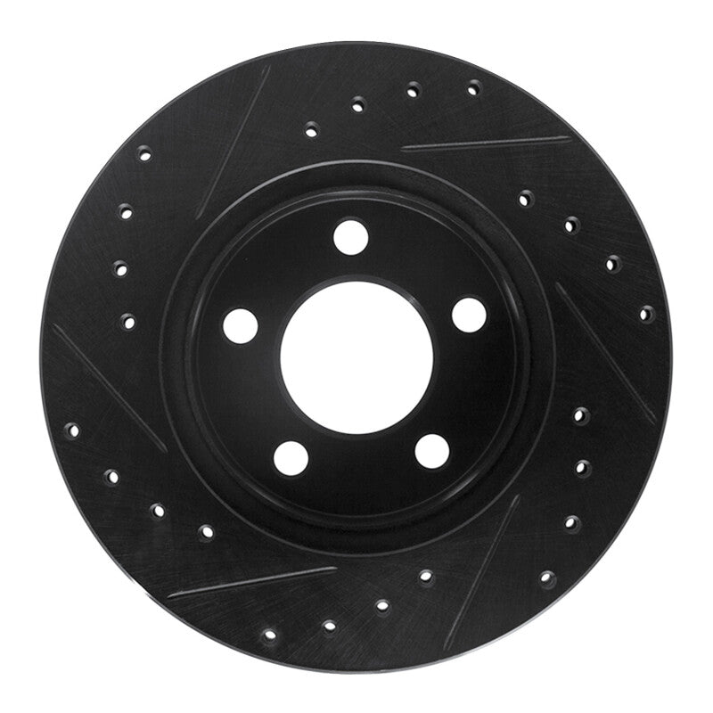 R1 95-02 Ford Ranger (USA/Canada) Front Right Drilled & Slotted Black Brake Rotor