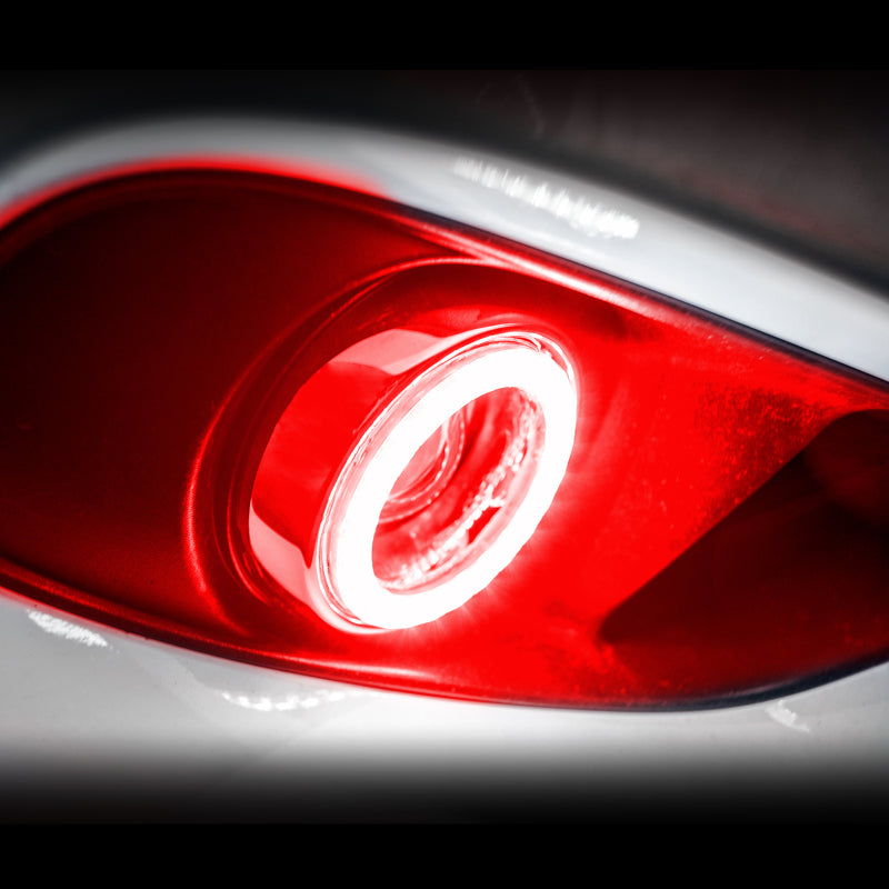 Oracle 99-13 Jeep Grand Cherokee Surface Mount LED Fog Light Halo Kit - Red