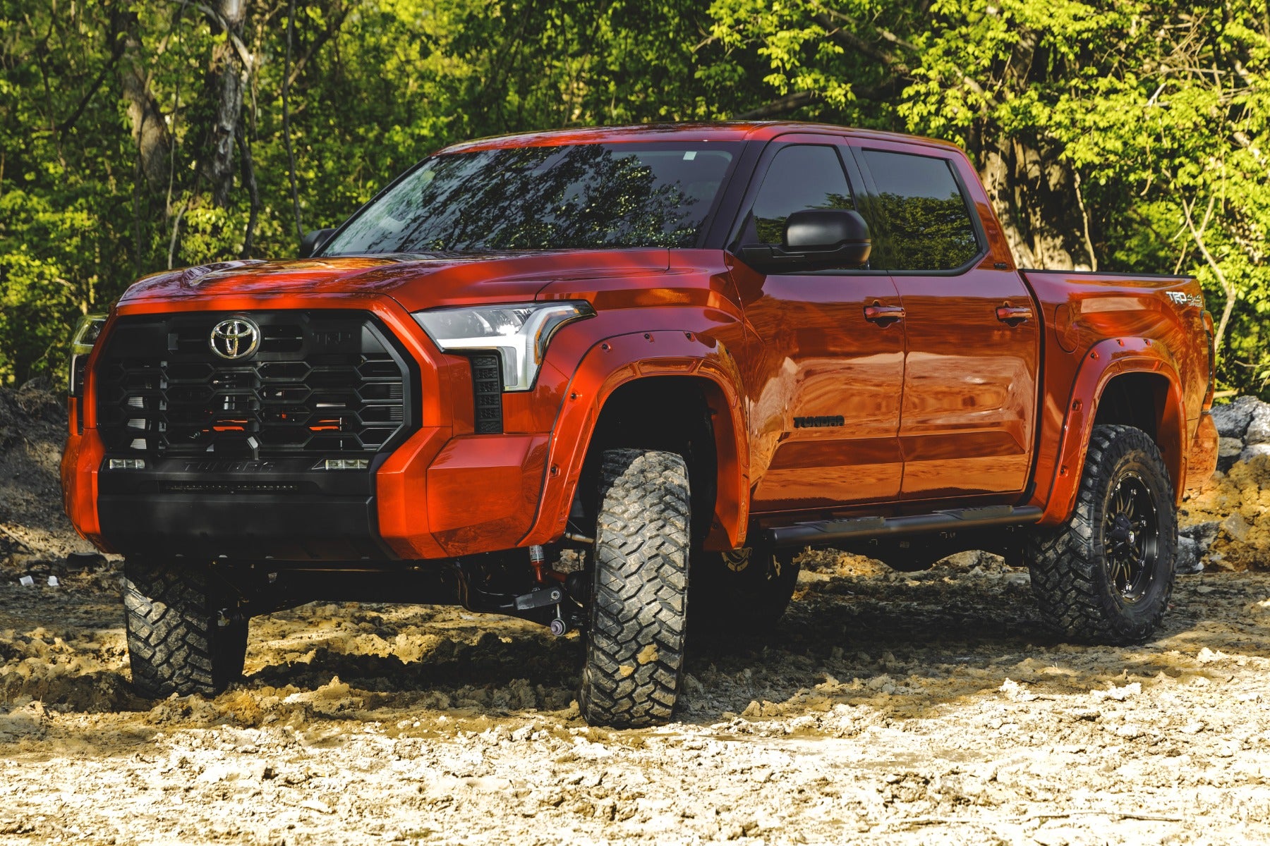 Defender Pocket Fender Flare Midnight Black Metallic Toyota Tundra (22-23) Rough Country