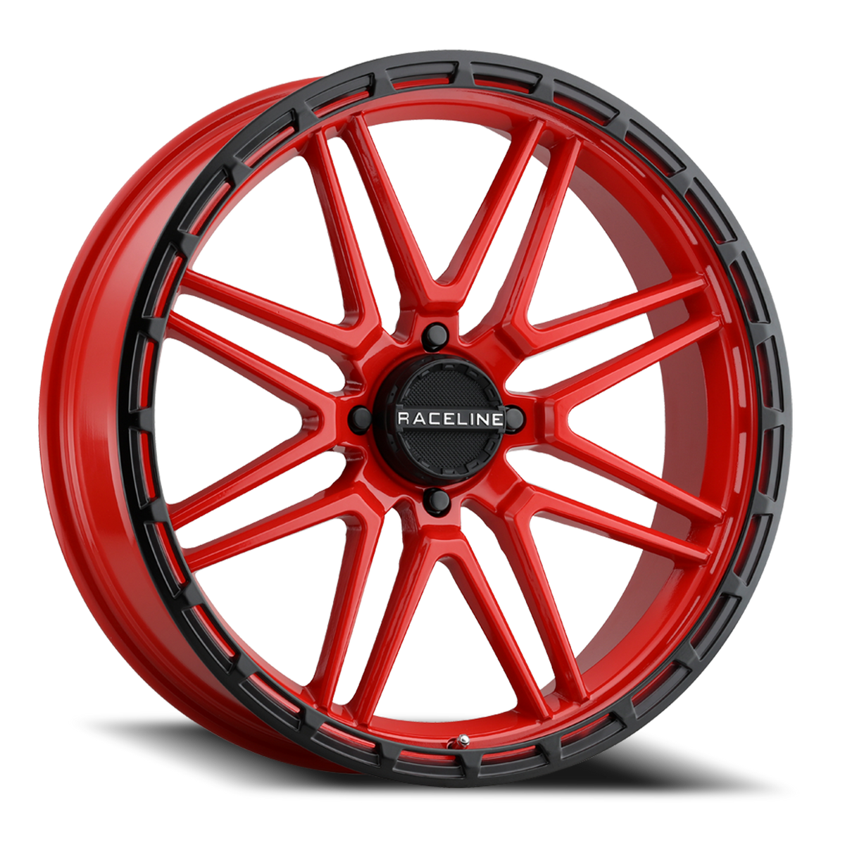 Aluminum Wheels 20x7 Krank XL UTV A11R Red Satin Black Bead Ring 0 Offset 4 on 156 Bolt Pattern 132.5 Bore Raceline