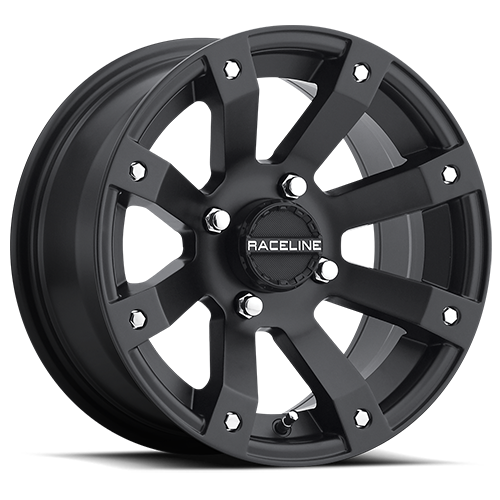 Aluminum Wheels 12x7 Scorpion UTV A79 Satin Black 10 Offset 4 on 110 Bolt Pattern 83.8 Bore Raceline
