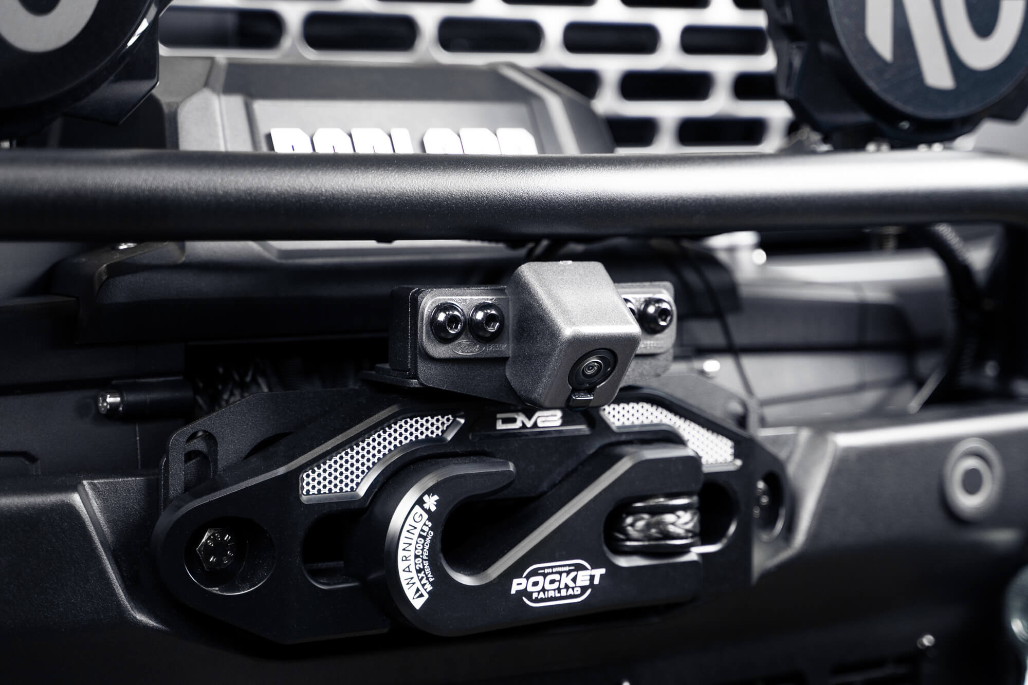 2021 2025 Ford Bronco Front Camera Relocation Bracket DV8 Offroad