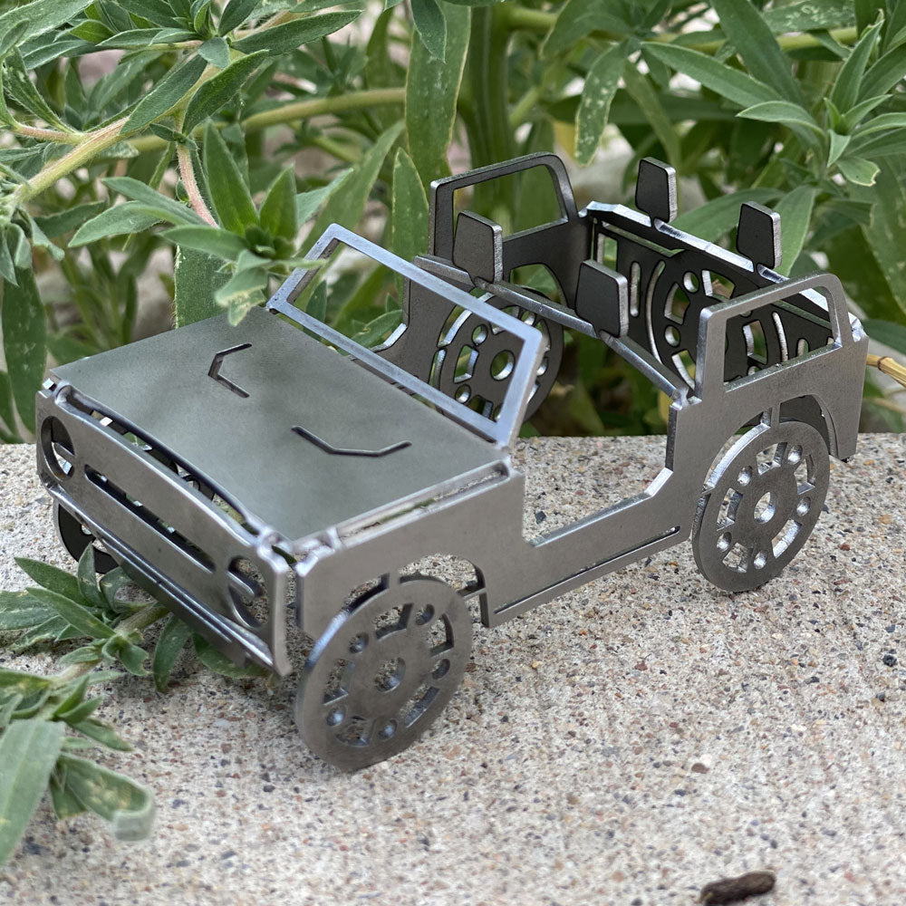 Bronco Business Card Holder Flat Stainless Steel Bendy Bronco Rock Slide Engineering