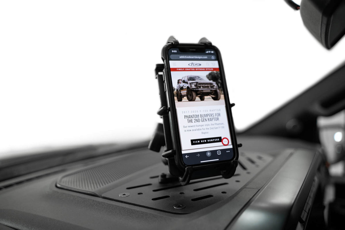 2021-2023 Ford F-150, F-150 Raptor Digital Device Dash Mount Addictive Desert Designs