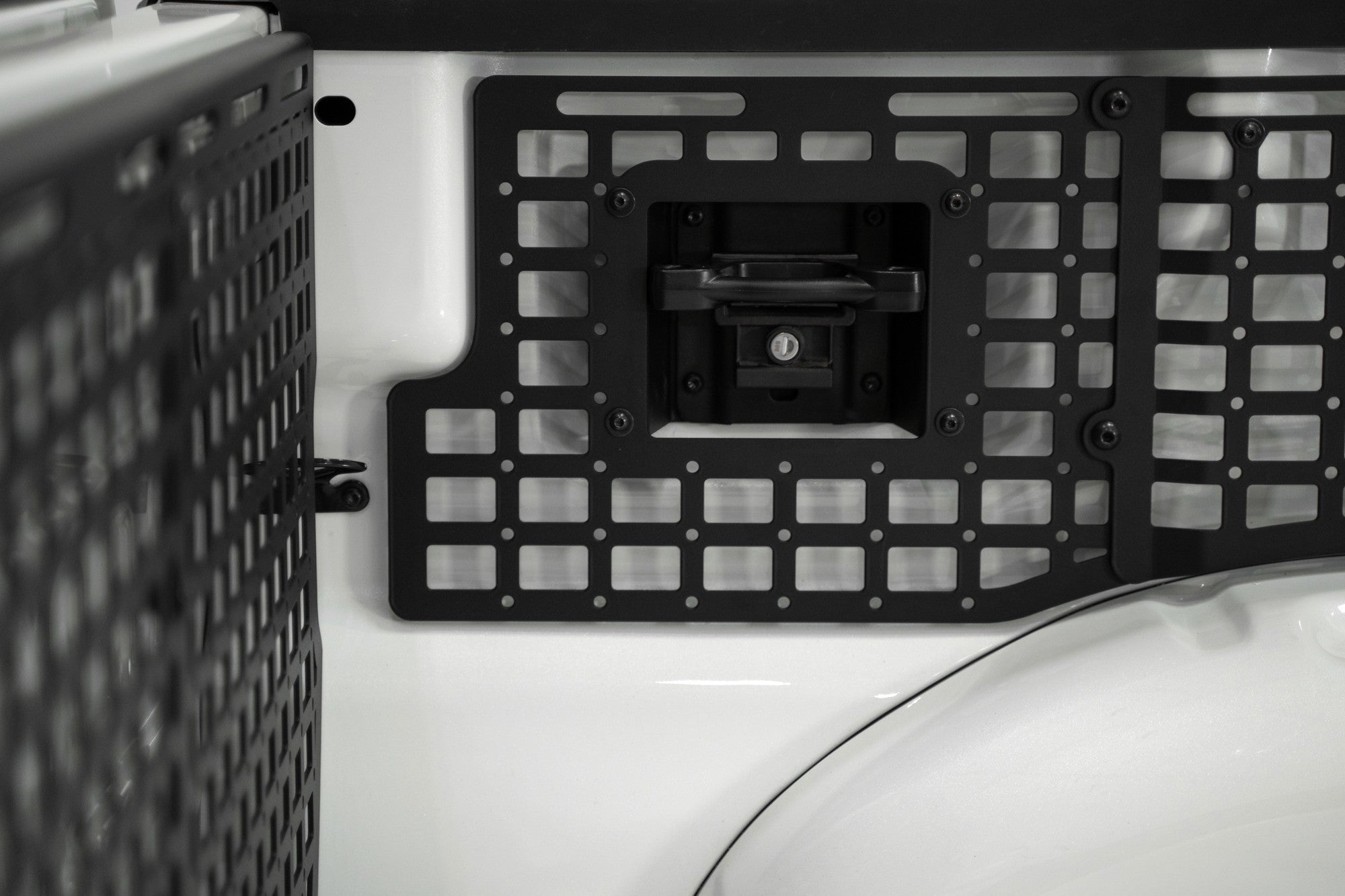 2021+ Ford F-150, F-150 Raptor 66 Inch Bed Bed Side Molle Passenger Side Center Only In Hammer Black Addictive Desert Designs