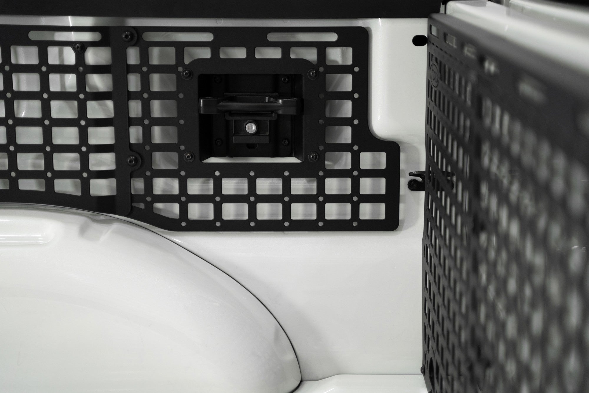 2021+ Ford F-150, F-150 Raptor 66 Inch Bed Bed Side Molle Passenger Side Center Only In Hammer Black Addictive Desert Designs