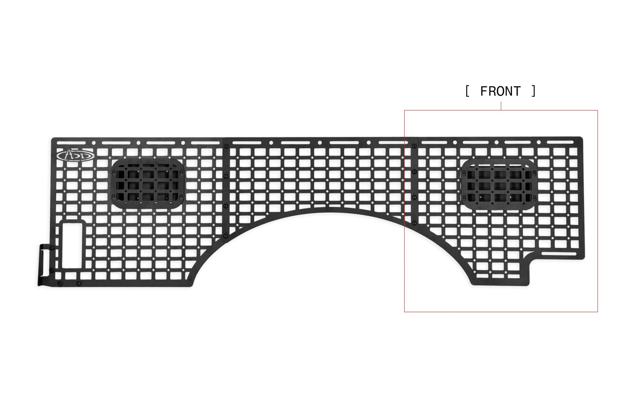 2023+ Ford Super Duty F-250 F-350 81.6 Inch Bed Bed Side Molle Passenger Side In Hammer Black Addictive Desert Designs