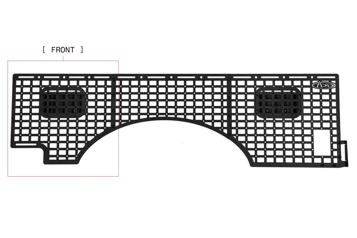 2023+ Ford Super Duty F-250 F-350 81.6 Inch Bed Bed Side Molle Passenger Side In Hammer Black Addictive Desert Designs