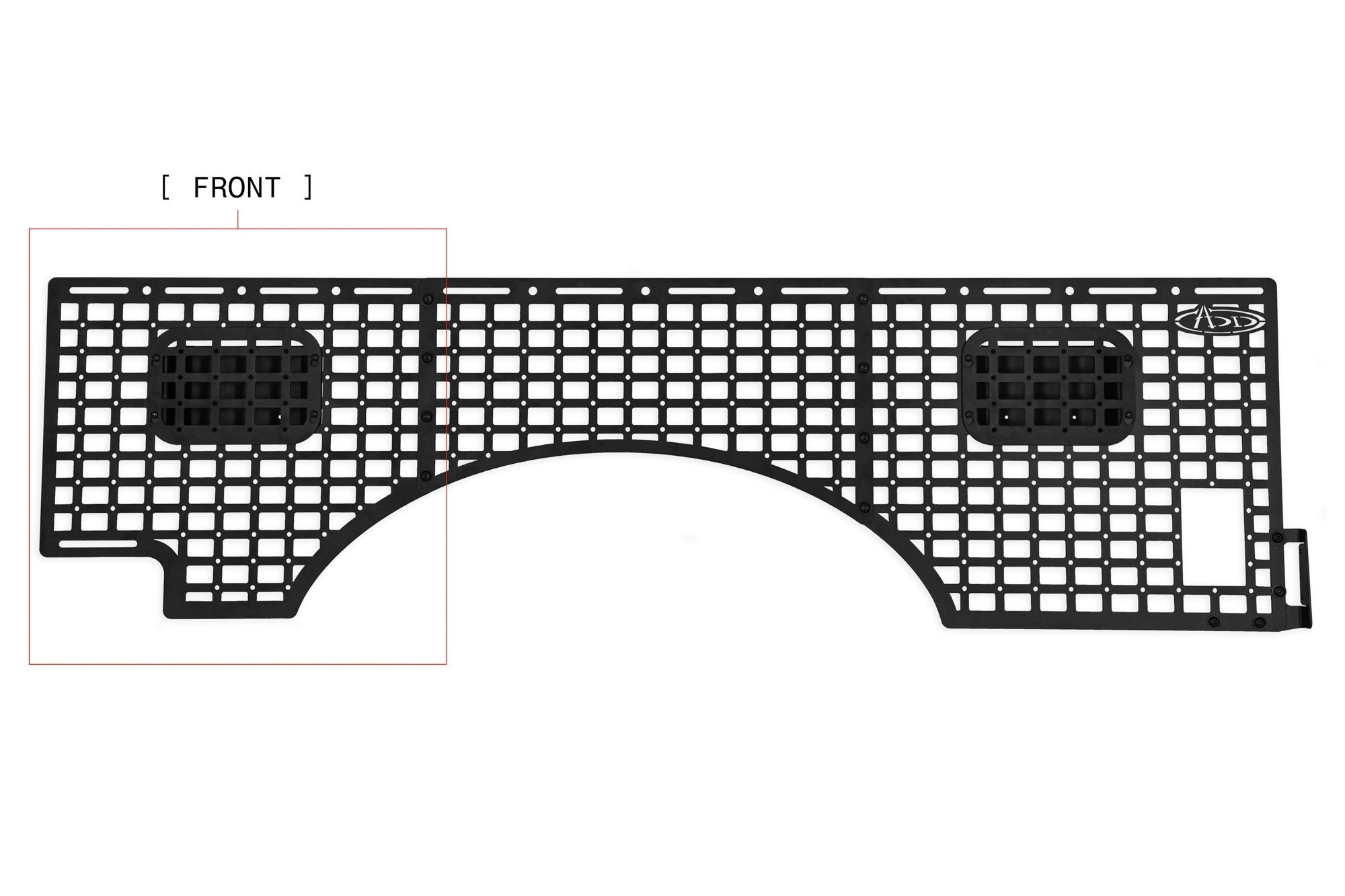 2023+ Ford Super Duty F-250 F-350 81.6 Inch Bed Bed Side Molle Passenger Side In Hammer Black Addictive Desert Designs