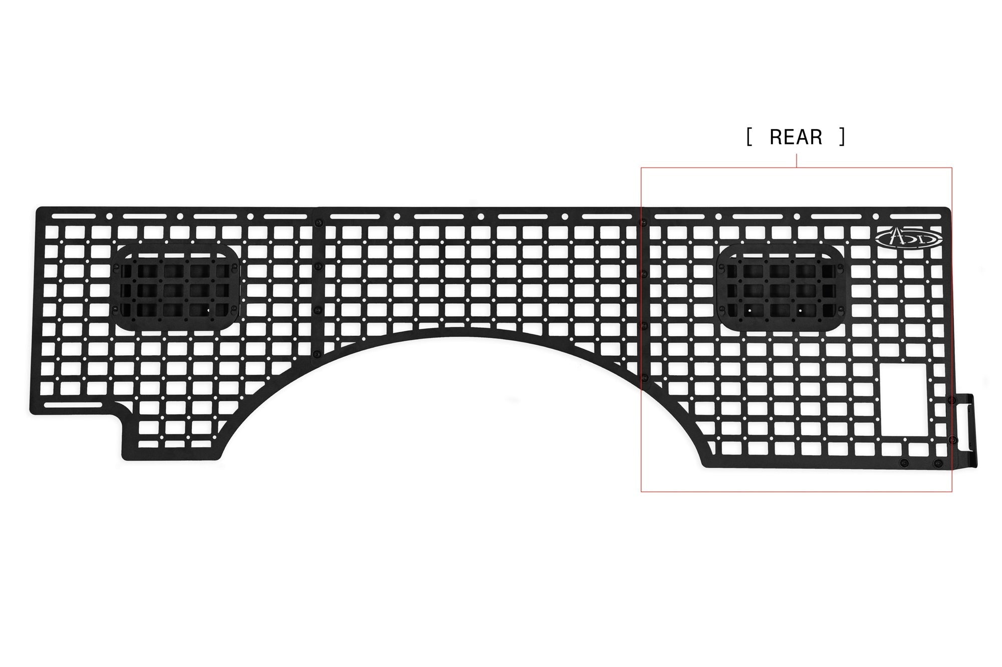 2023+ Ford Super Duty F-250 F-350 81.6 Inch Bed Bed Side Molle Passenger Side In Hammer Black Addictive Desert Designs