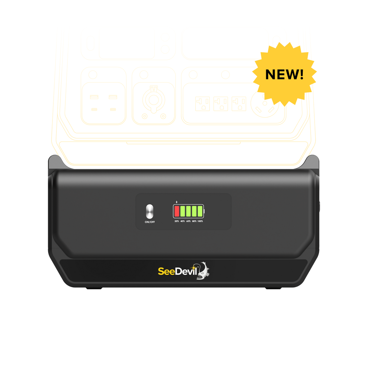 SeeDevil 2048Wh Expansion Battery Pack (for 2400W Portable Power Station)