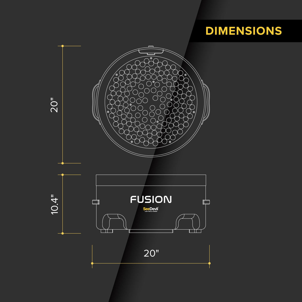 SeeDevil 100 Watt RGB 20" Fusion Light Fixture