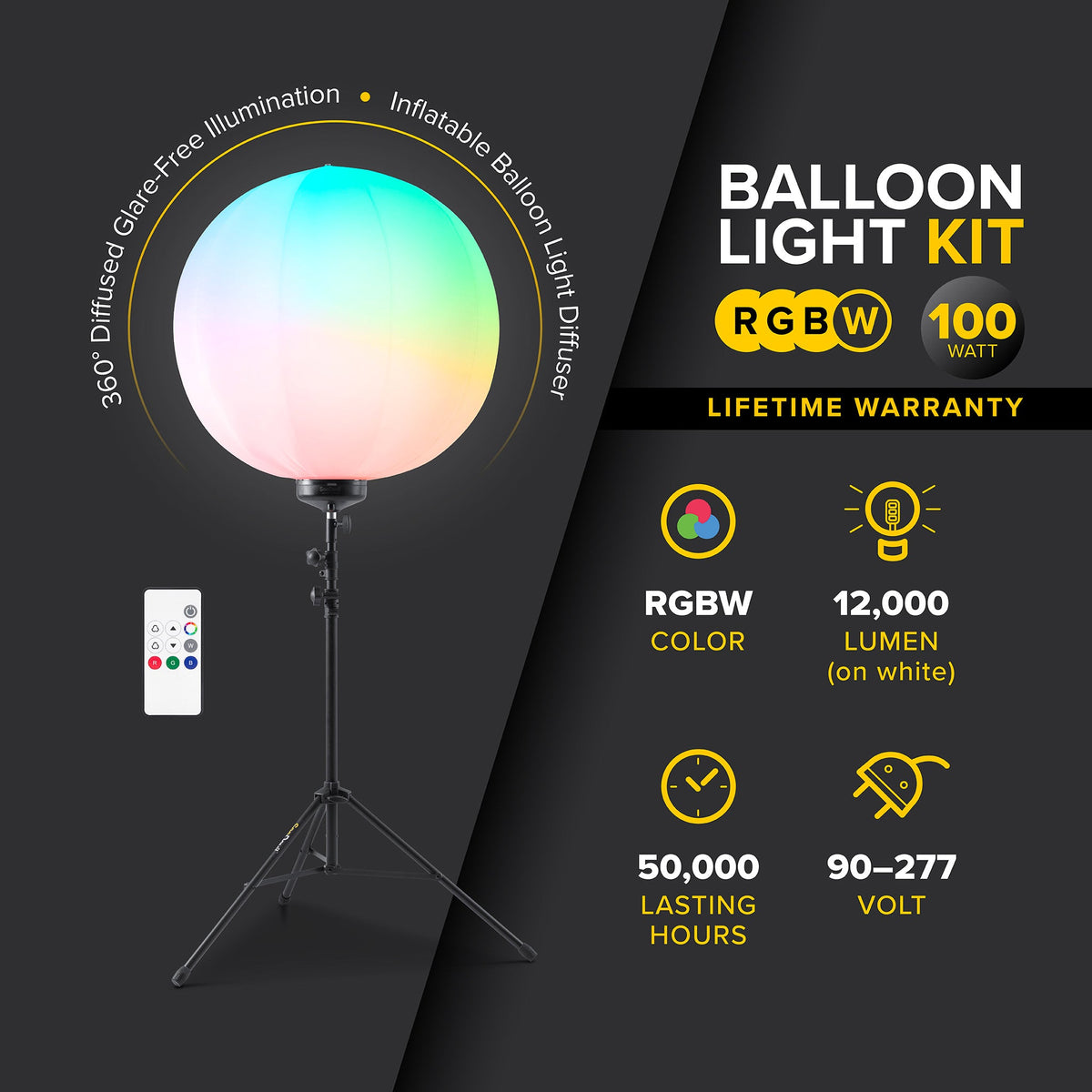 SeeDevil G3 100 Watt RGBW Balloon Light Kit