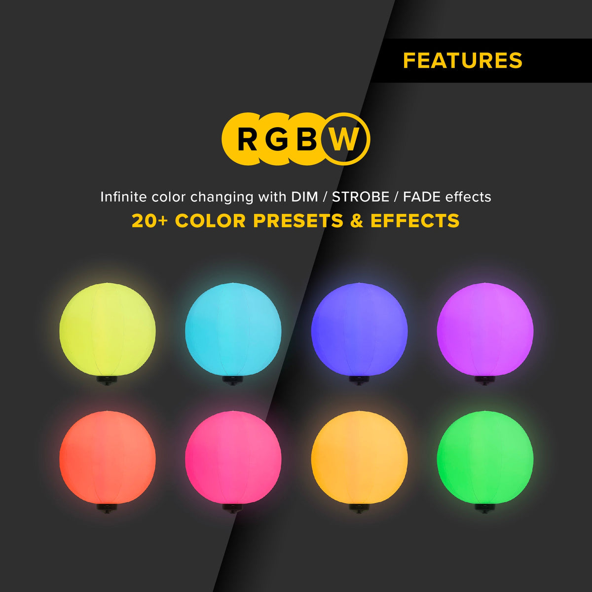 SeeDevil G3 Heavy-Duty 100 Watt RGBW Balloon Light Kit