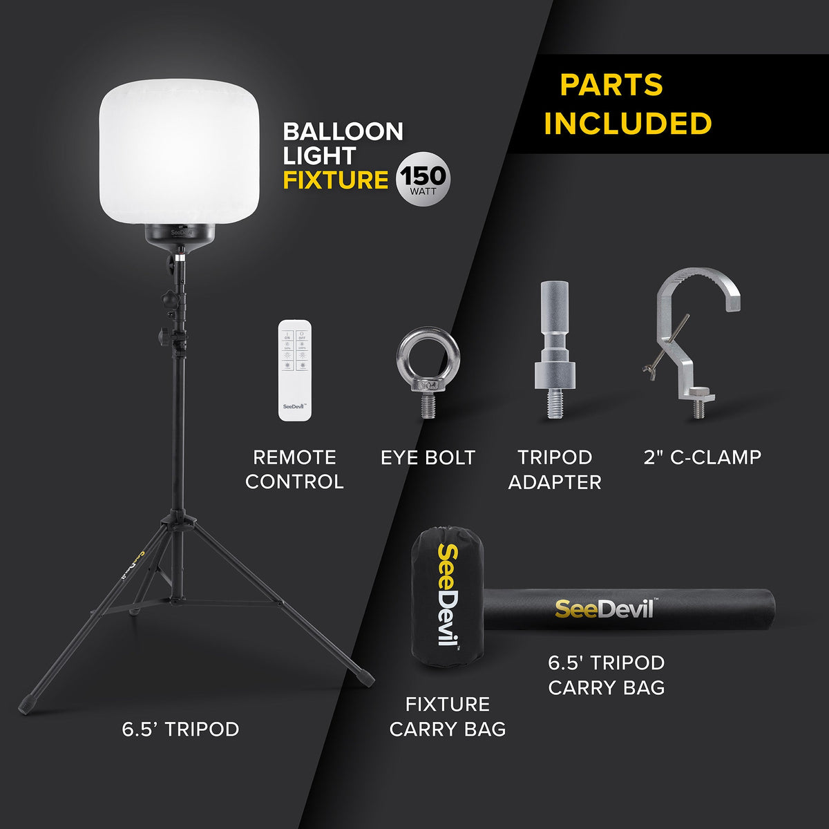 SeeDevil G3 150 Watt Balloon Light Kit