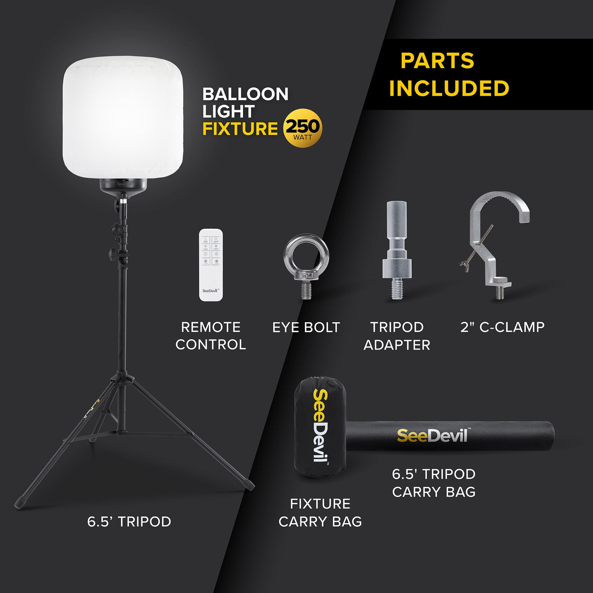 SeeDevil G3 250 Watt Balloon Light Kit