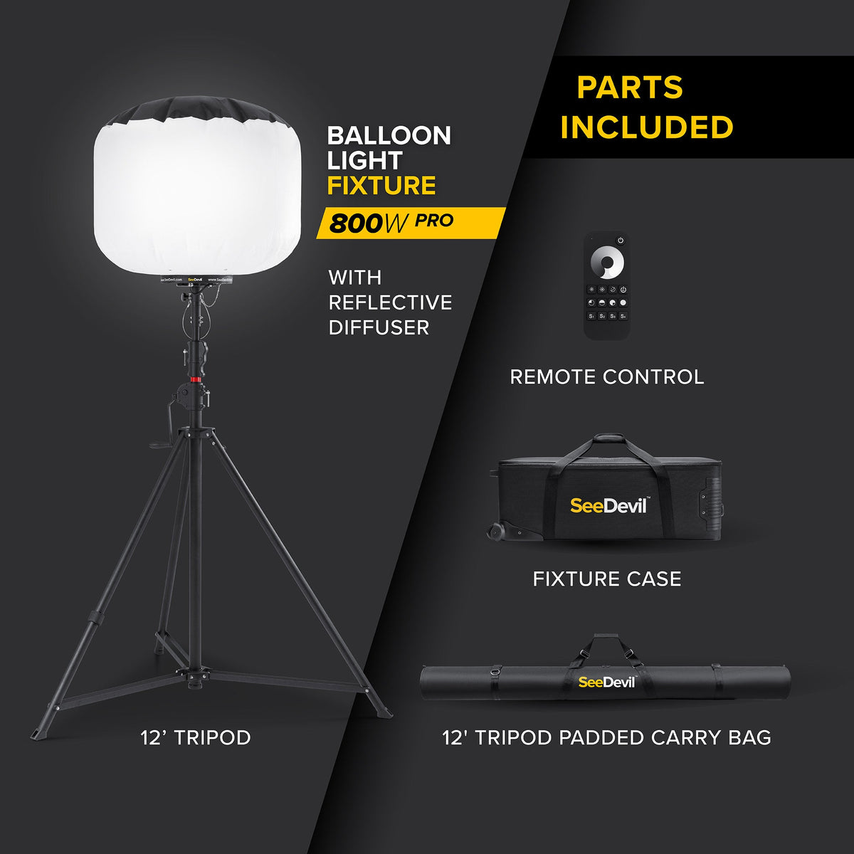 SeeDevil G3 800 Watt Balloon Light Kit