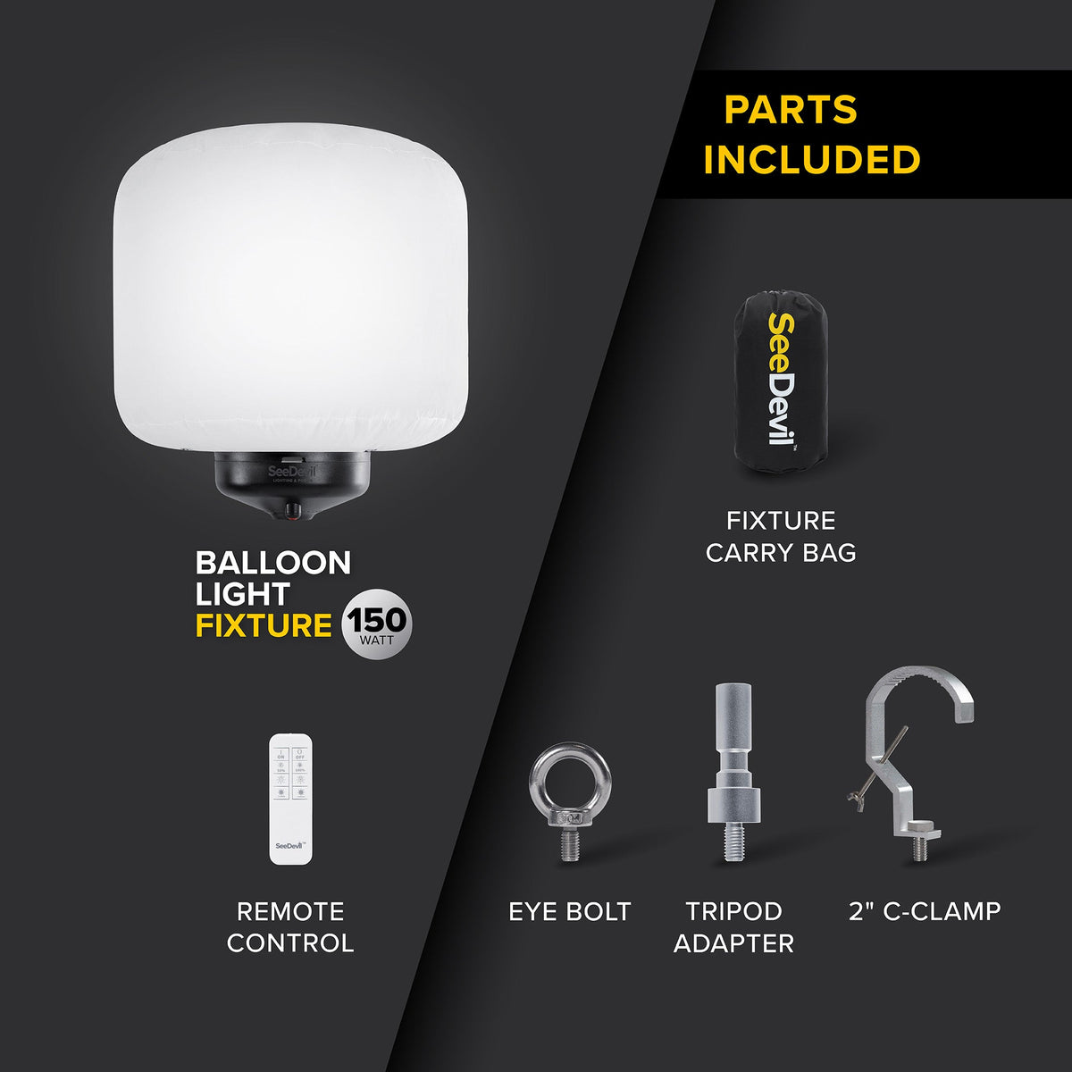 SeeDevil G3 150 Watt Balloon Light Fixture