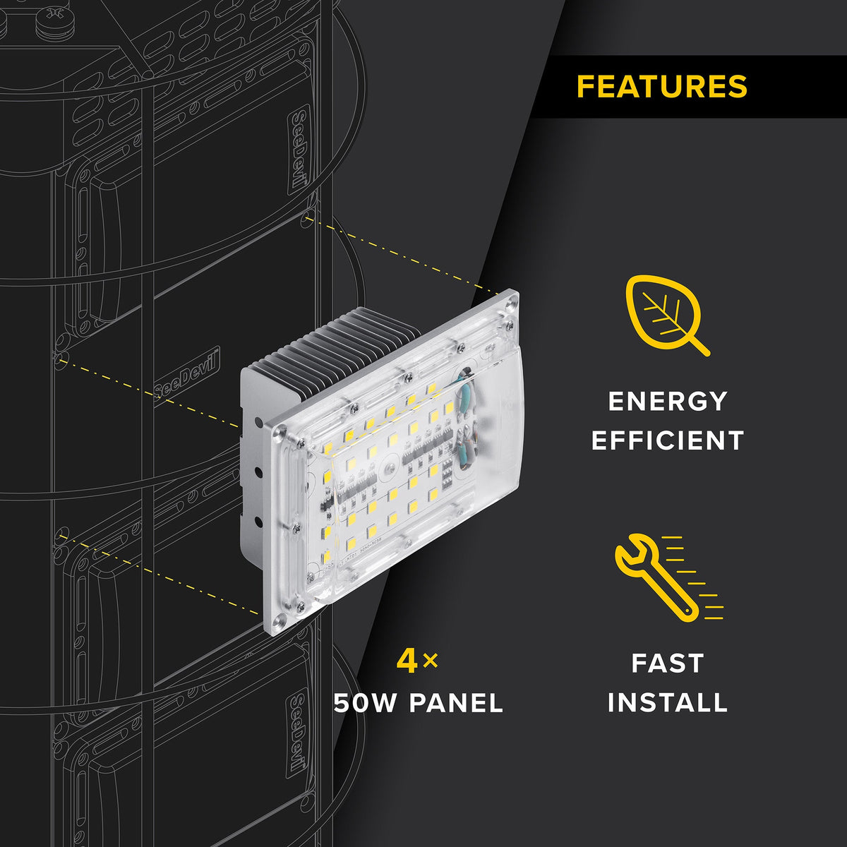 SeeDevil G3 1000 Watt Pro Series LED Upgrade Kit
