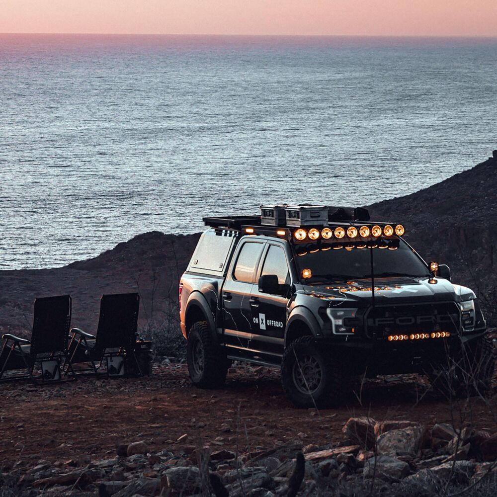 Platform One Roof Rack with 360 Degree Lighting (2015-2026 Ford F150) KC HiLiTES